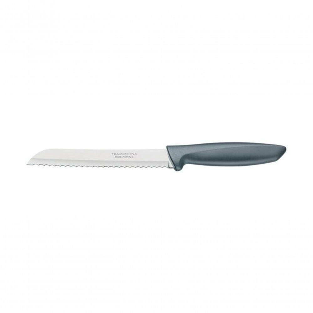 Faca Para Pão Tramontina Plenus 7” Inox Polipropileno Cinza