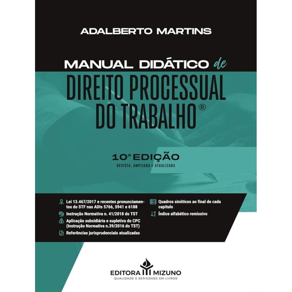 Manual Didatico De Direito Processual Do Trabalho - 10ª Ed