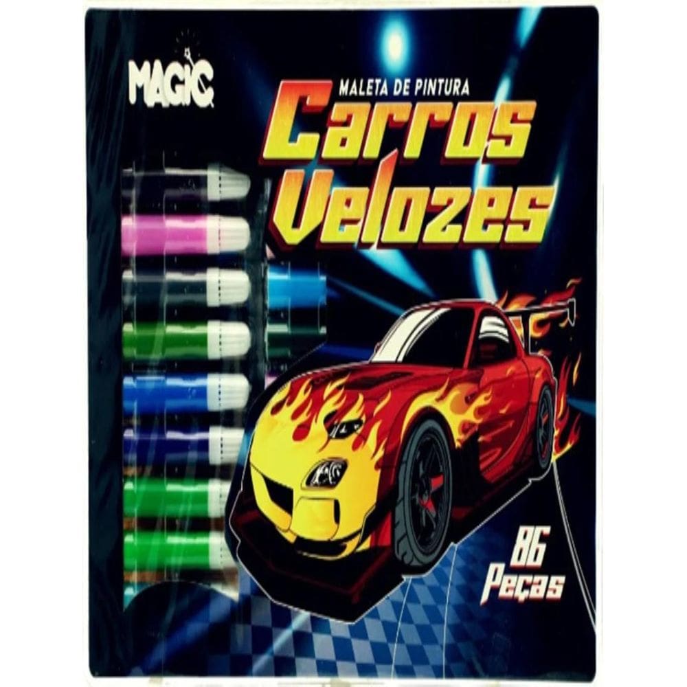 Maleta De Pintura 86 Pecas - Carros