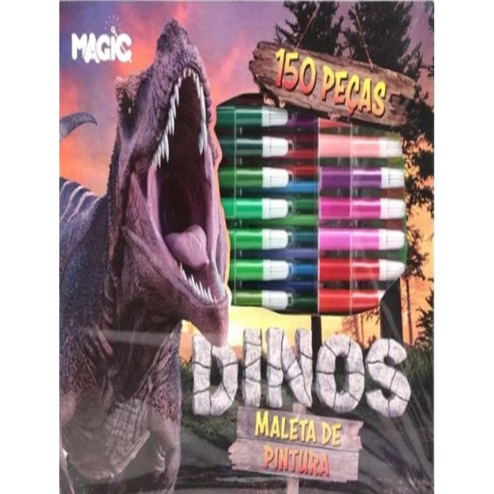 Maleta De Pintura 150 Pecas - Dinos