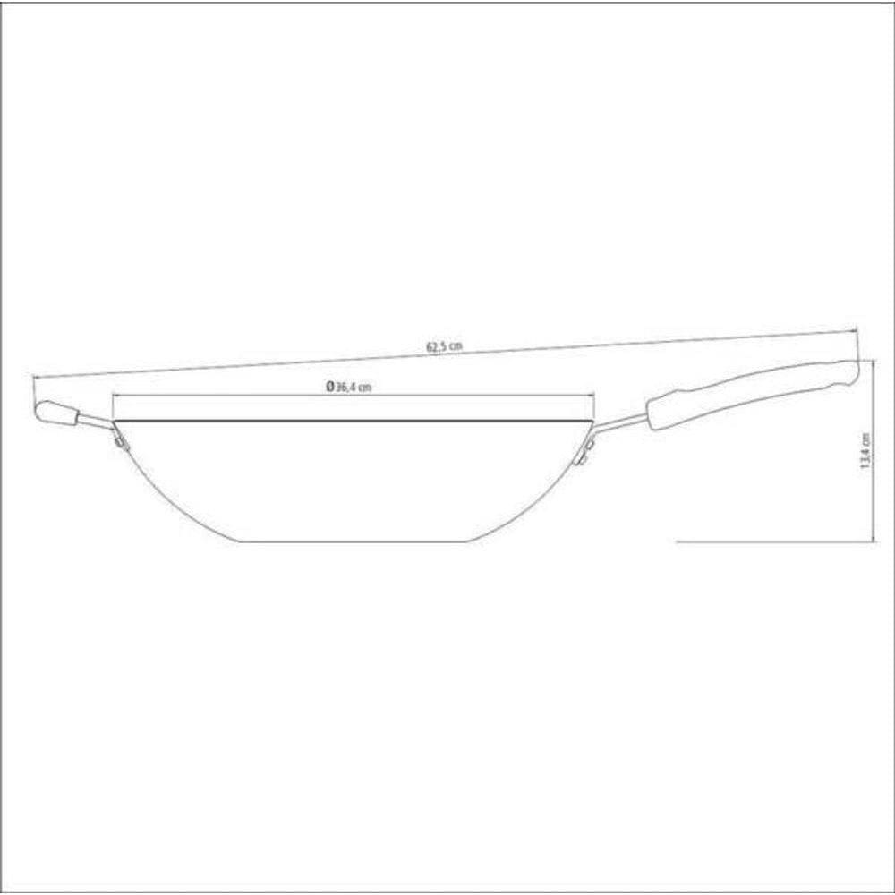 Wok Tramontina Loreto 36cm Antiaderente Com Cabo Vermelho
