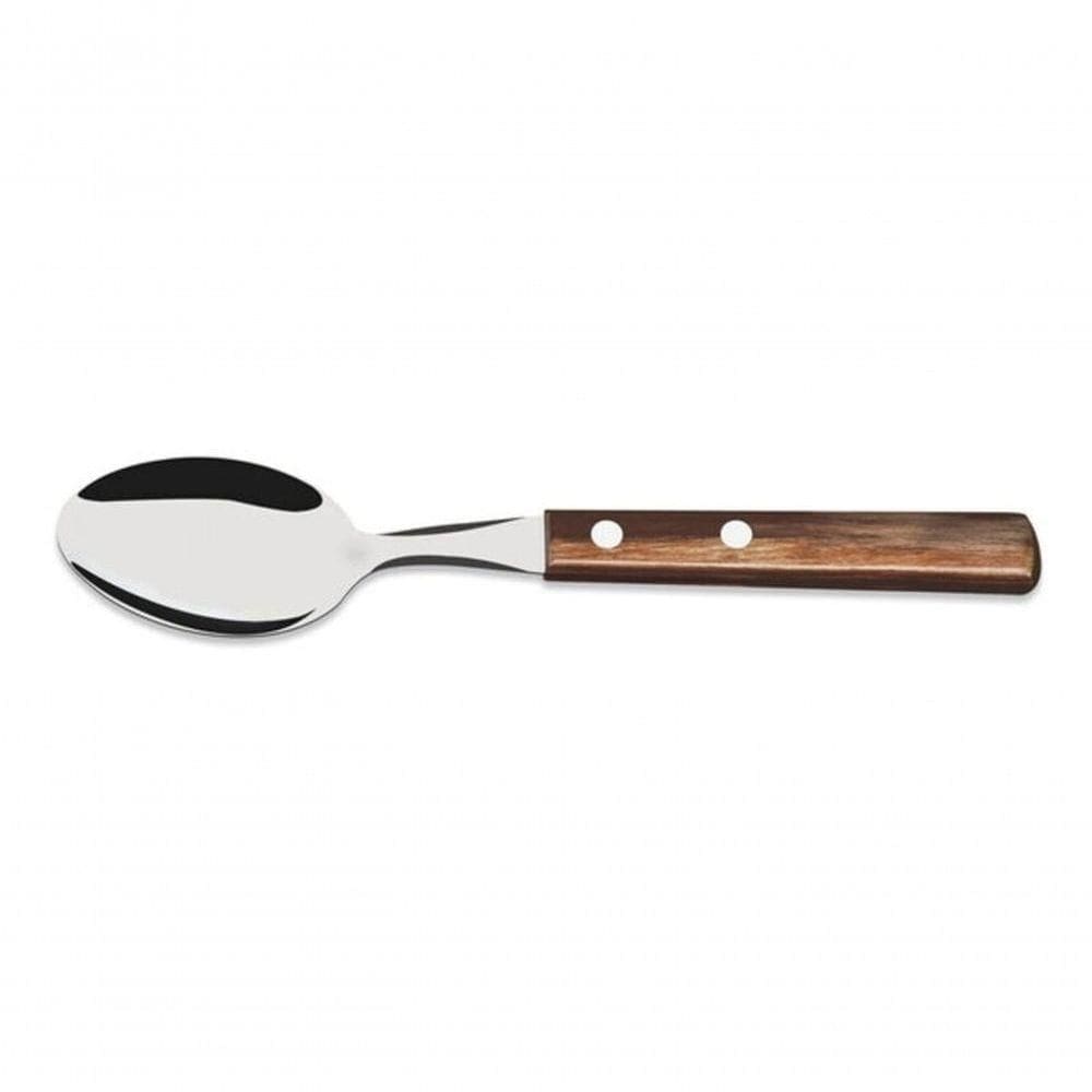 Colher Chá Tramontina Polywood Castanho Inox