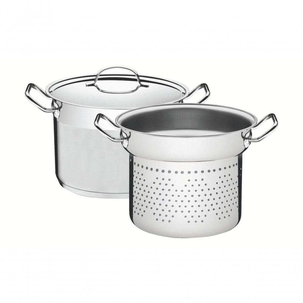 Jogo Cozi-pasta Tramontina Professional Em Aço Inox 24cm 2 Peças