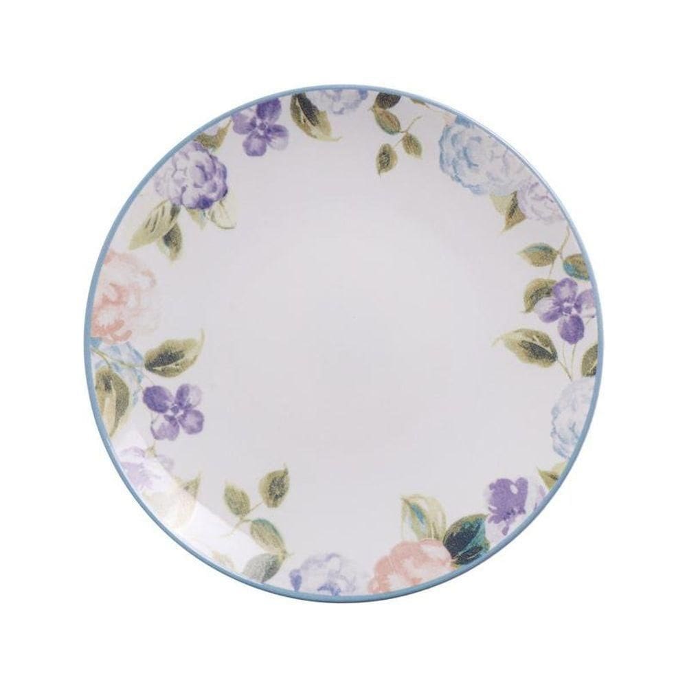Prato Sobremesa Tramontina Aura 19cm Em Porcelana Decorada