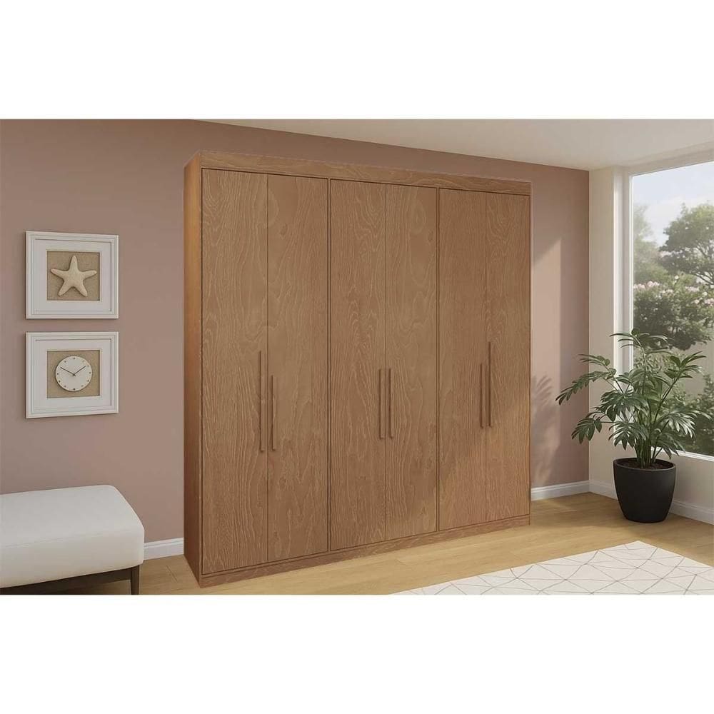 Guarda Roupa Casal 6 Portas E 2 Gavetas Ph 1804 Carvalho Vermontt - Herval