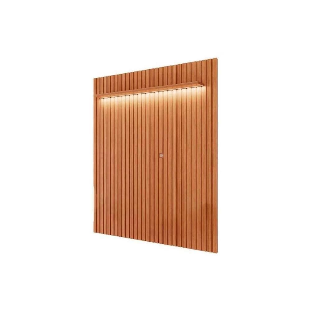 Painel Home P/ Tv Até 65 Pol Maragogi Ripado 1.85 C/ Led E Prateleira 185cm Cinamomo - Permóbili