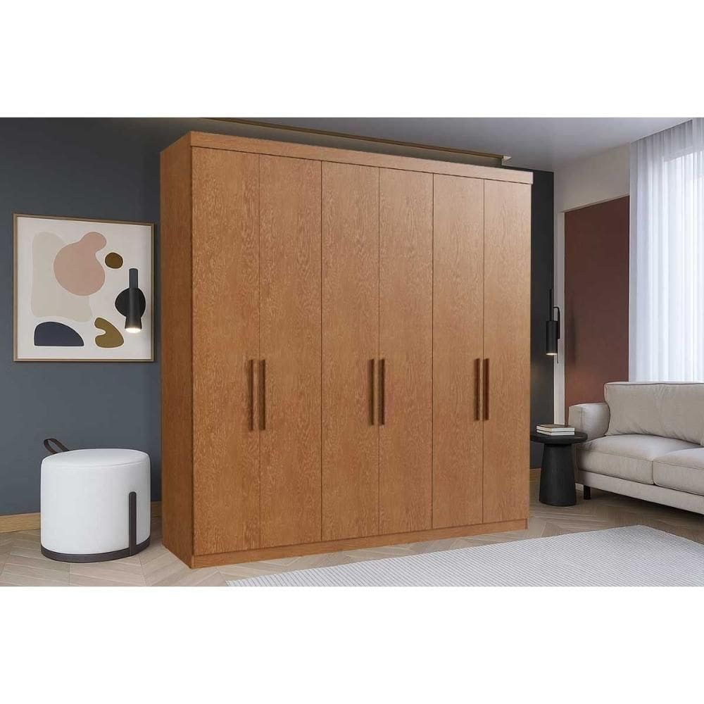 Guarda Roupa Casal 6 Portas C/ 2 Gavetas Ph 1707 Carvalho Vermontt - Herval