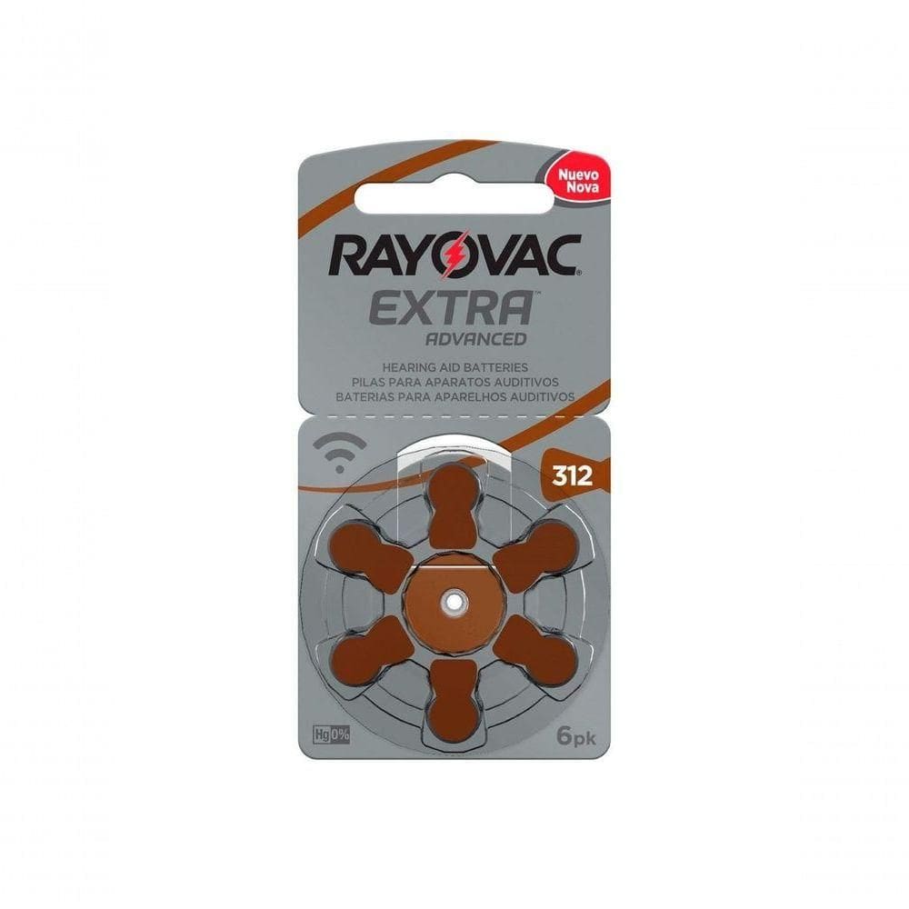 Bateria Auditiva Tamanho 312 Com 6 312aux-6xebra