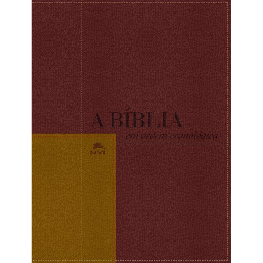 Biblia Nvi Em Ordem Cronologica - Capa Vermelho E Mostarda