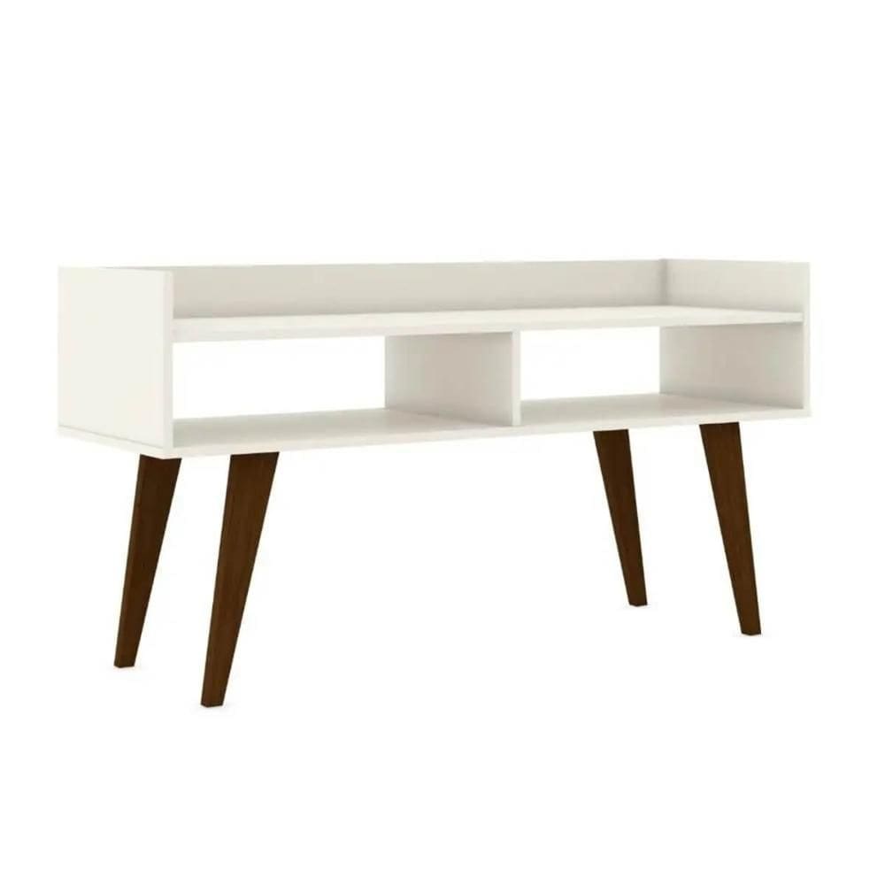 Aparador Rack  para TV até 50 Polegadas Off White 122x40x64cm RT 3113 Movelbento