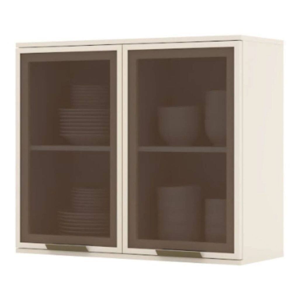 Armário Henn 2 Portas Vidro 80 cm C55-23