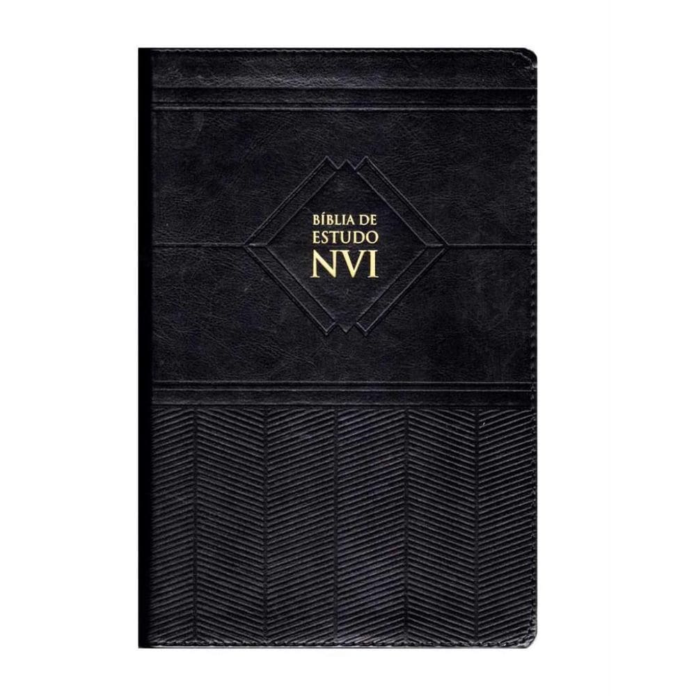 Biblia De Estudo Nvi - Preta - Capa Luxo