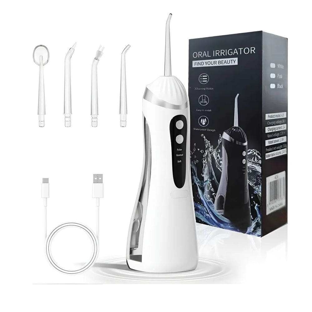 Irrigador Oral Para Limpeza Bucal e de Implante Dental Portátil Recarregável