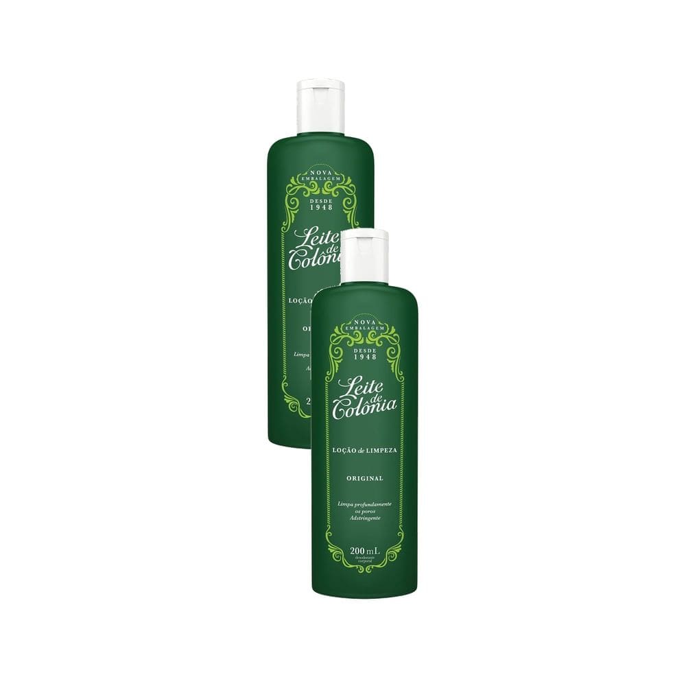 Kit 2 Loção de Limpeza Leite de Colônia autêntico 200ml