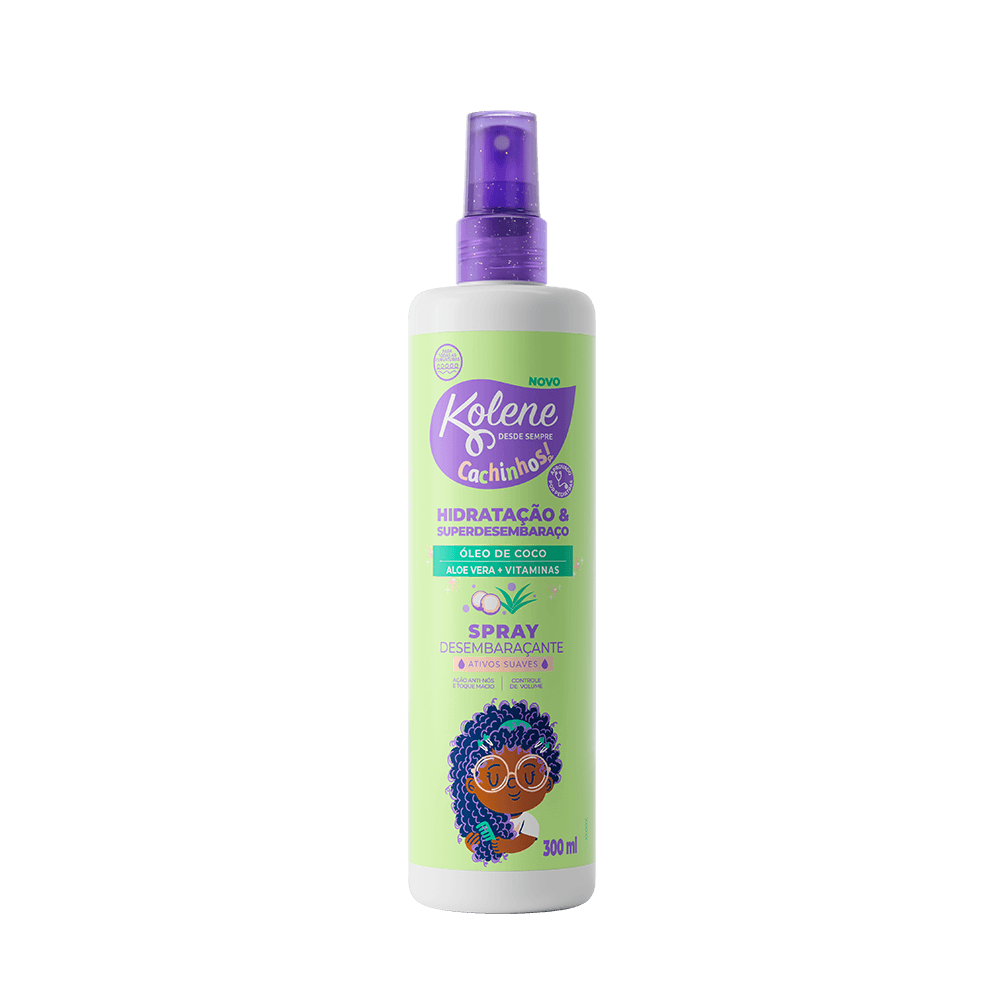 Spray Desembaraçante Kolene Cachinhos Oleo de Coco Aloe Vera + Vitaminas 300ml