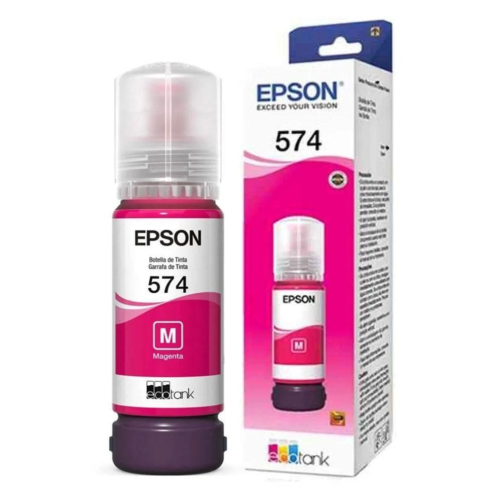Tinta Epson T574120al T574120 T574 574 Magenta autêntico L8050 L18050 L 8050 L 18050 70ml