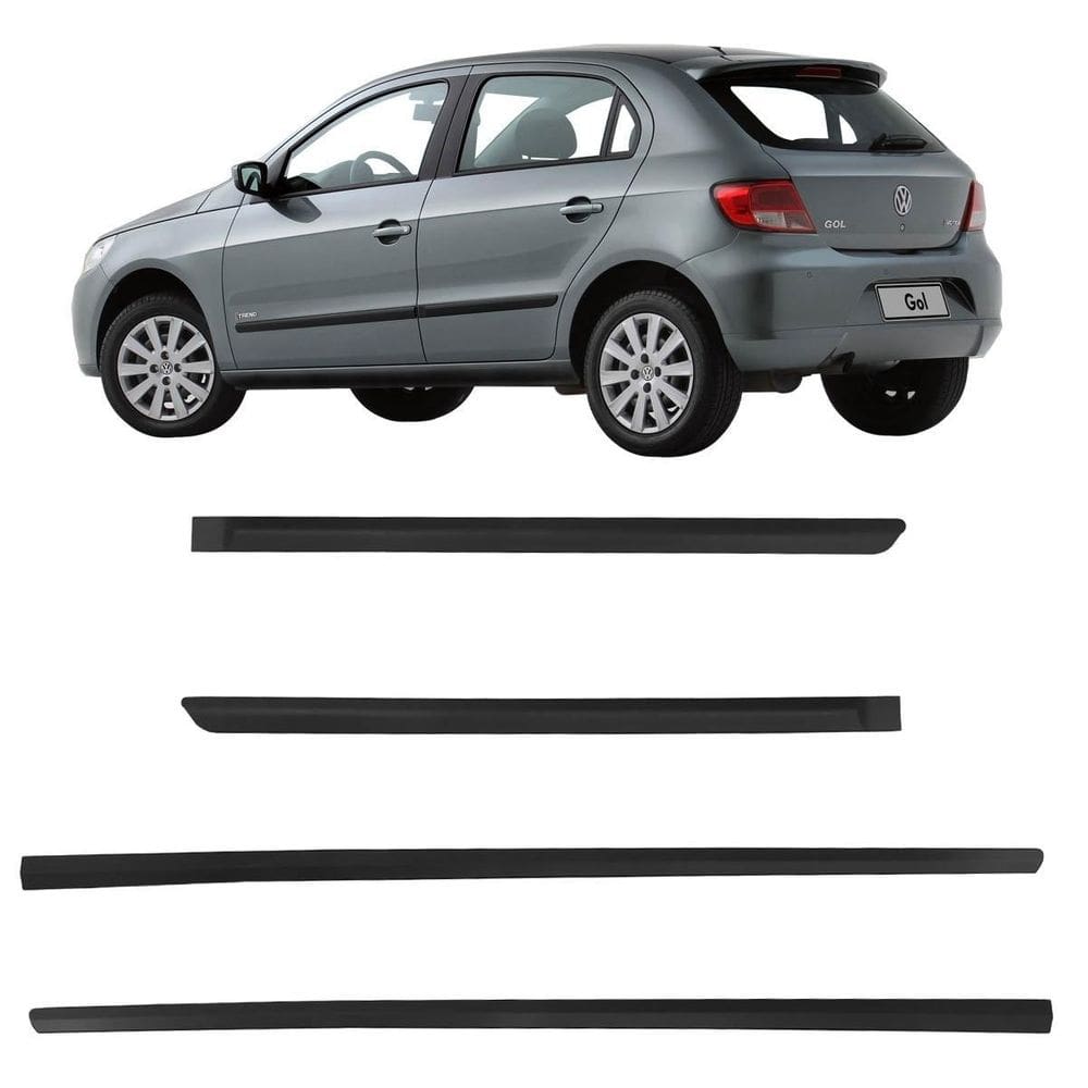 Friso Lateral Vw Gol Voyage G5 2008 A 2011 Preto