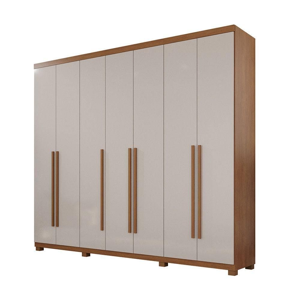 Guarda-roupa Casal 7 Portas Istambul Cinamomo Off White