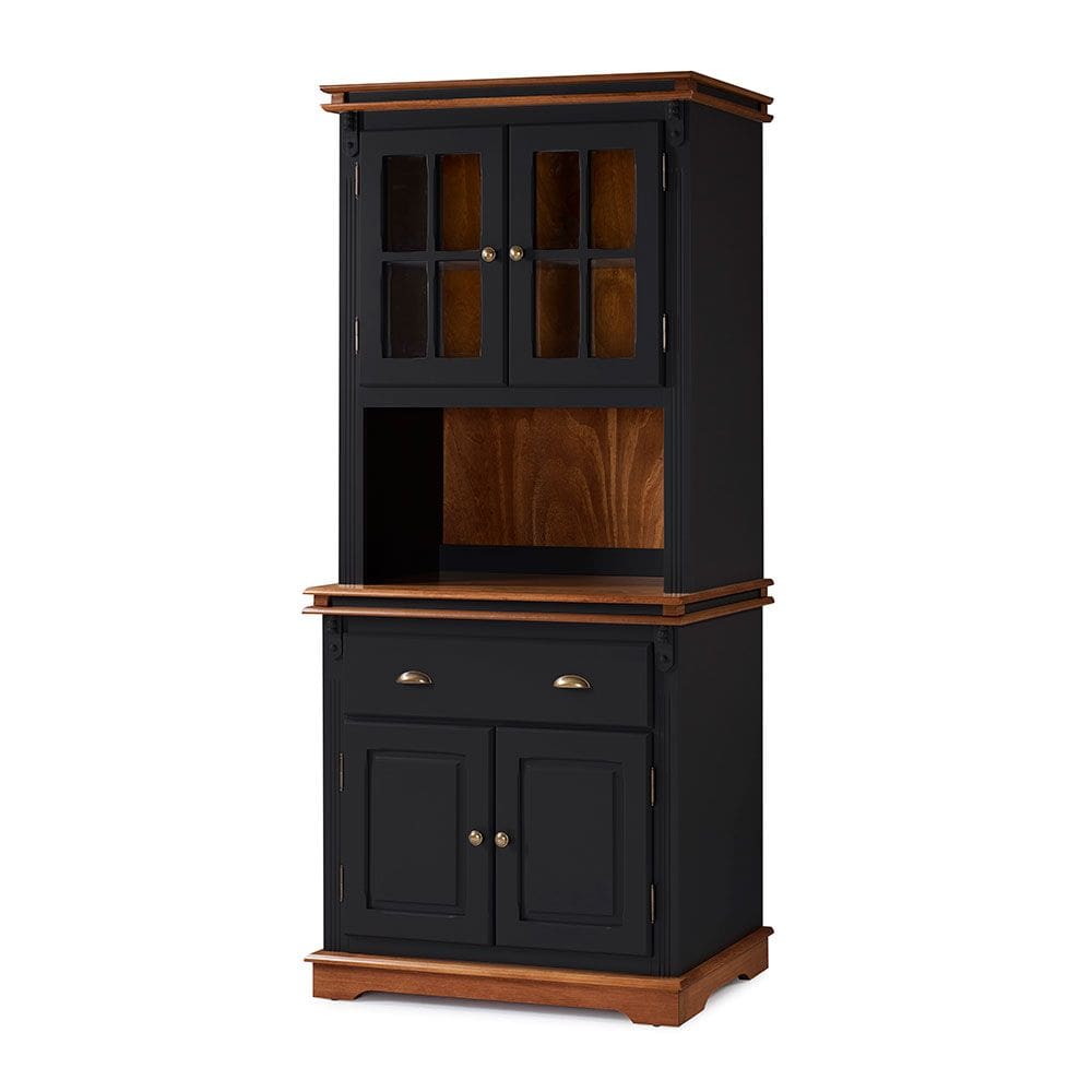 Cristaleira Arca e Oratório 4 Portas 1 Gaveta Manchester 2002 Linz Móveis - Preto/Imbuia