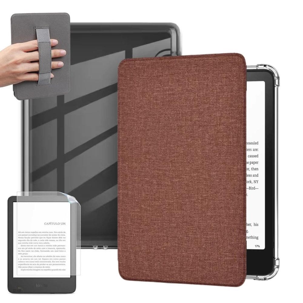 Capa Tecido Com Alça Para Kindle Paperwhite Sa568P +Película