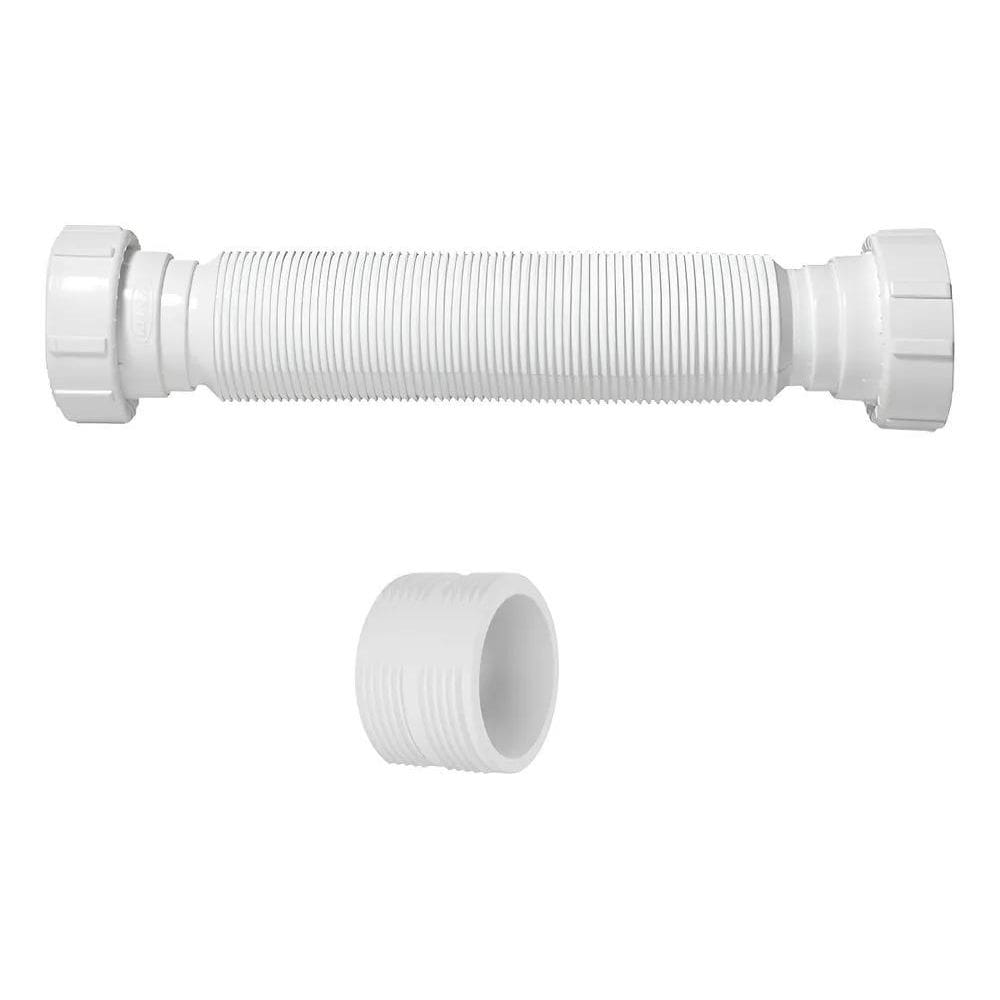 2X Sifão Universal Corrugado Tubo Extensivo Rosca X Rosca 1.