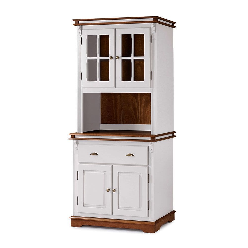 Cristaleira Arca e Oratório 4 Portas 1 Gaveta Manchester 2002 Linz Móveis - Branco/Imbuia