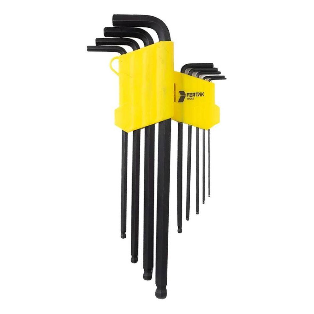 Kit Jogo Chave L Allen Hex Bola Extra Longa Torx 9 Un