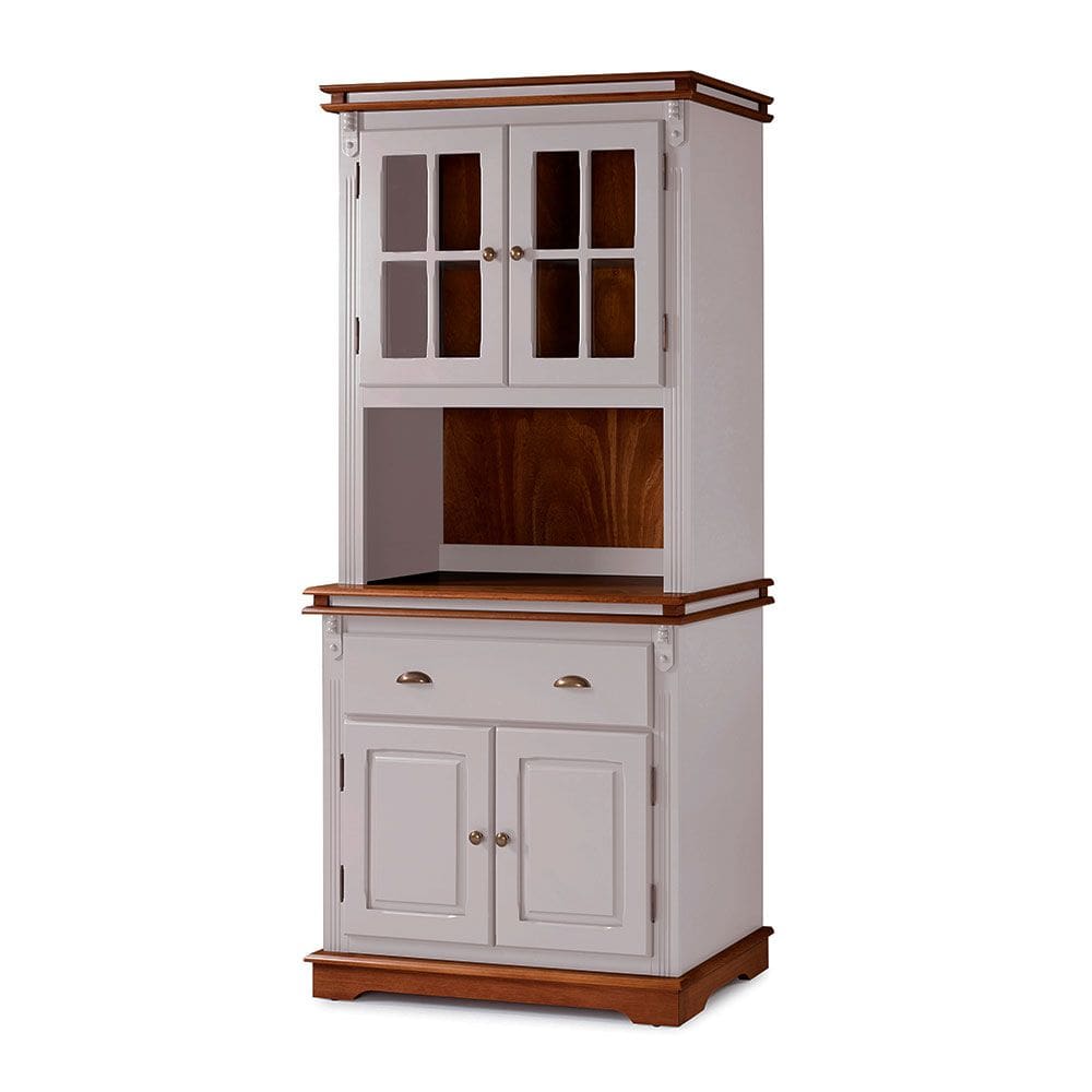 Cristaleira Arca e Oratório 4 Portas 1 Gaveta Manchester 2002 Linz Móveis - Off White/Imbuia