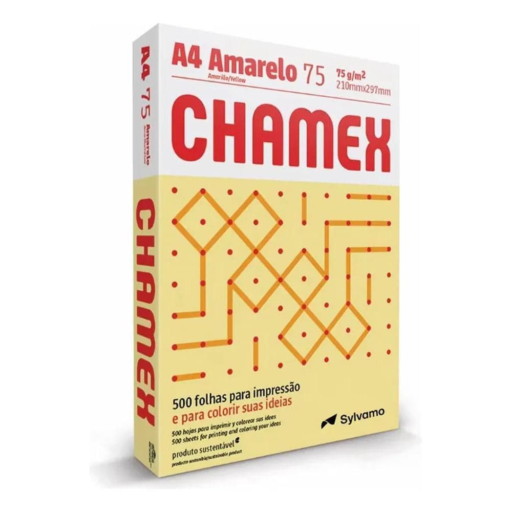 Papel Sulfite A4 Colorido 75G Chamex 500 Folhas 210X297Mm