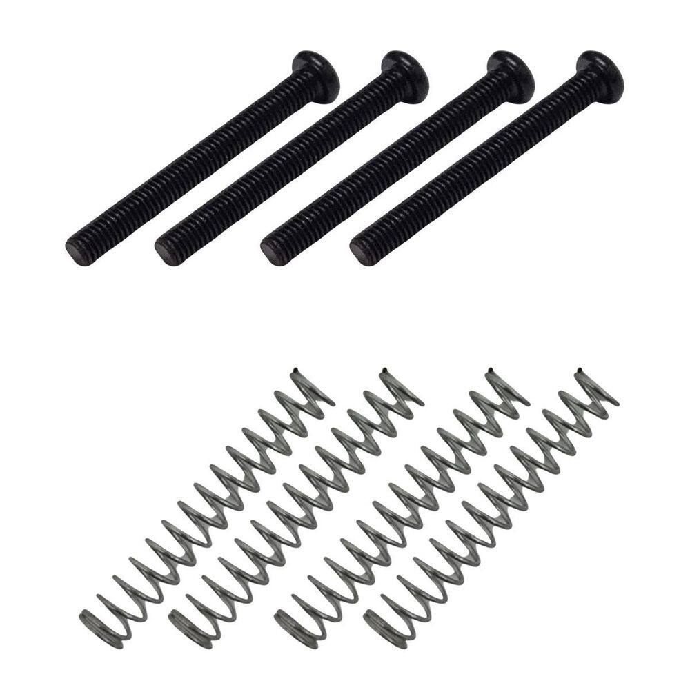 Kit 4 Parafuso Com Mola Captador Humbucker Guitarra Aço Bk