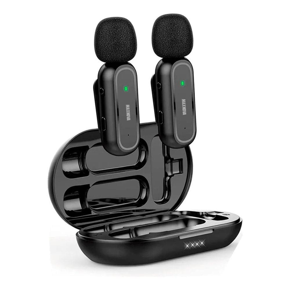 2X Microfone De Lapela Duplo Profissional Maxnova Mk07 Tipo