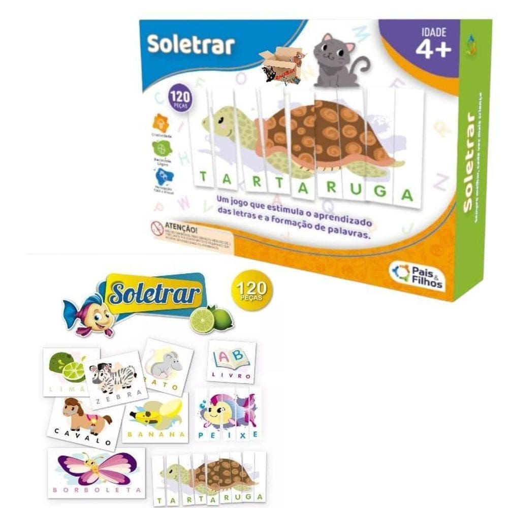 Brinquedo Pedagógico Educativo Infantil Jogo Soletrar 120 Pç