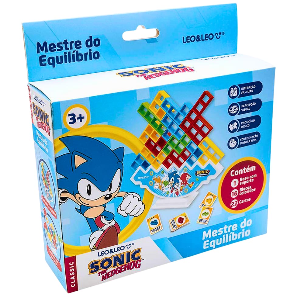 Jogo de Tabuleiro Diverso Sonic Mestre do Equilíbrio LeoLeo