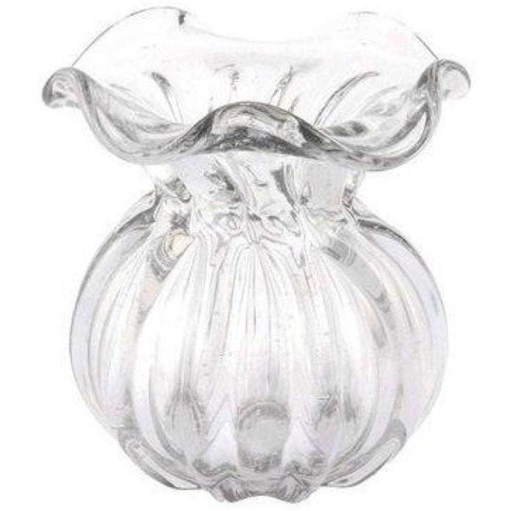 Vaso De Vidro Murano Trouxinha Veneza 11X11X11,5Cm Transpare