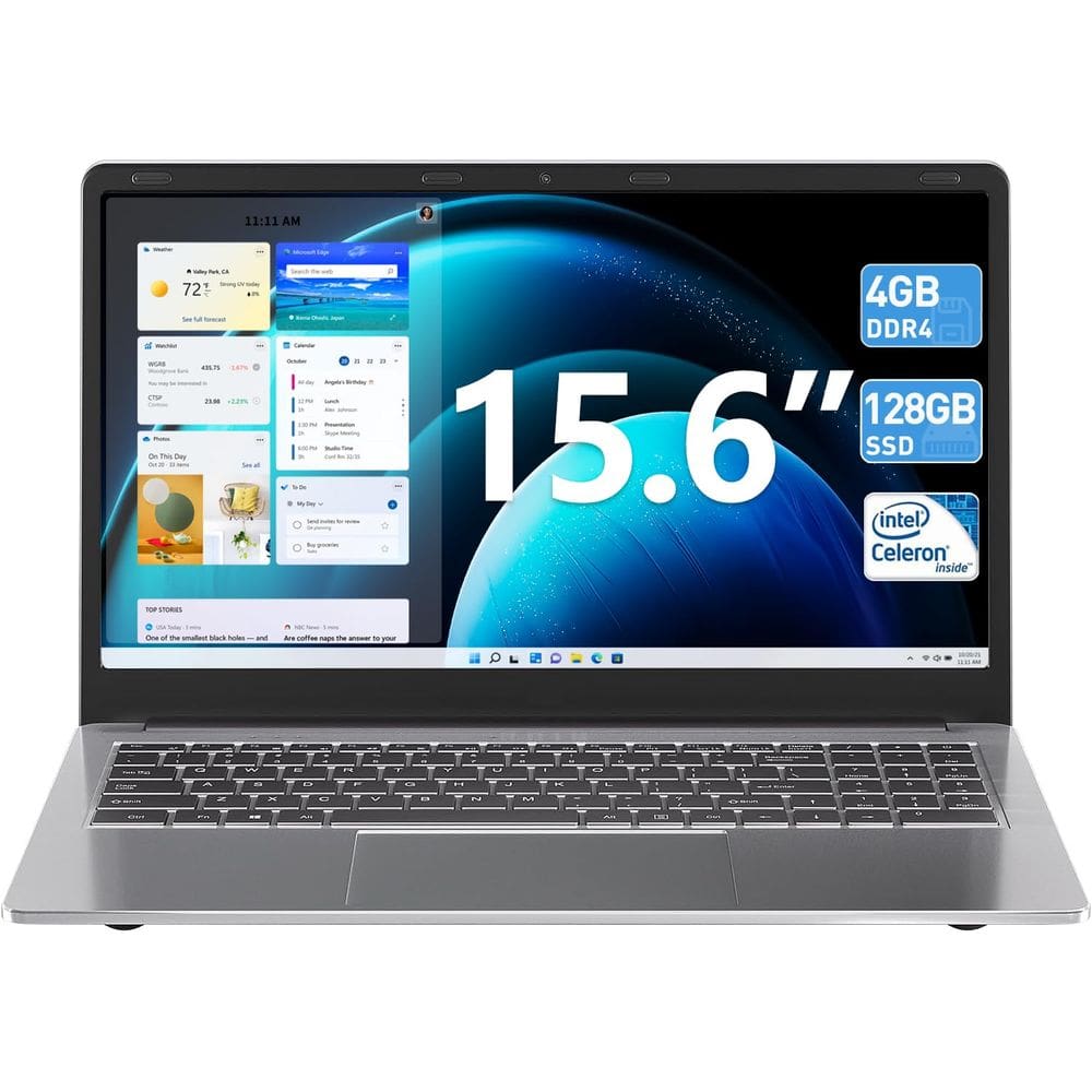 Laptop SGIN 15,6” 4GB RAM 128GB SSD N4000 53200mWh Bateria