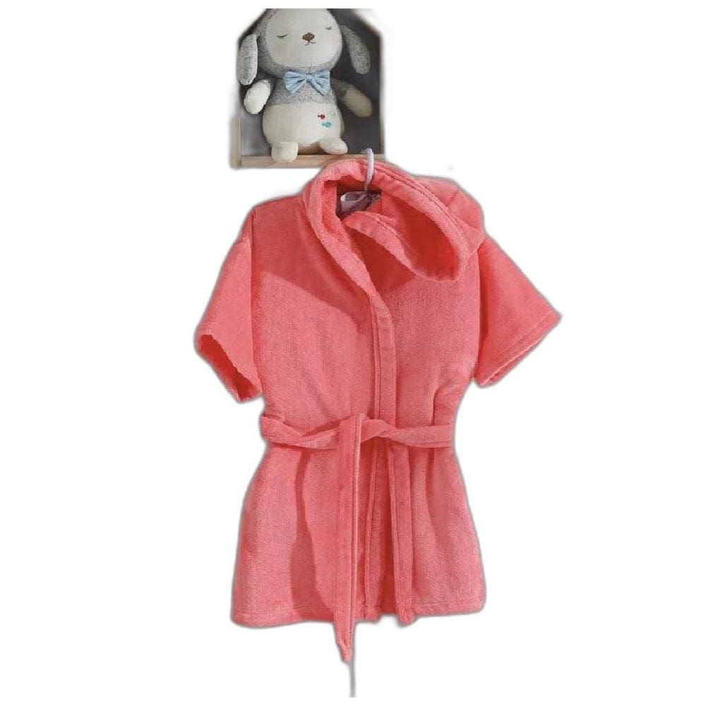 Roupão Bebê Com Capuz Velour Pbb Rosa Dohler