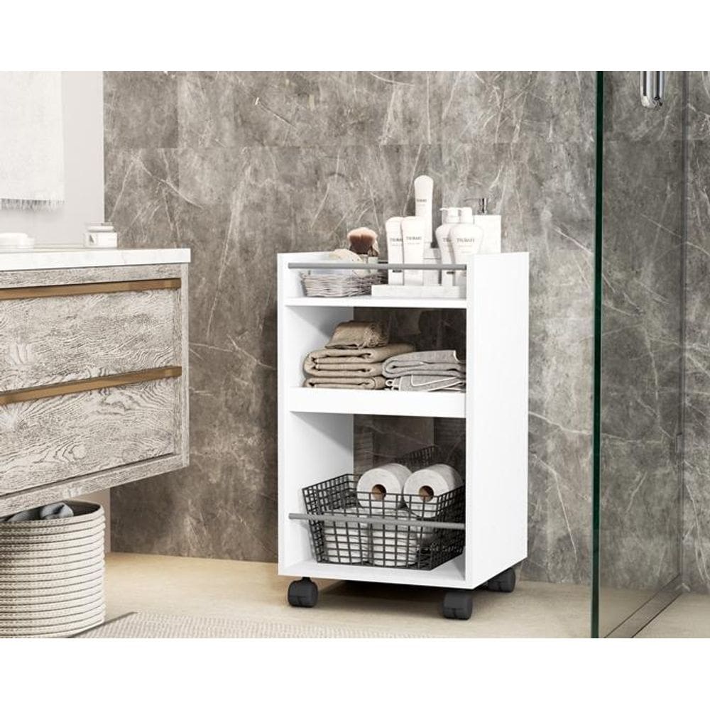 Prateleira Multiuso Organizador Banheiro Branco