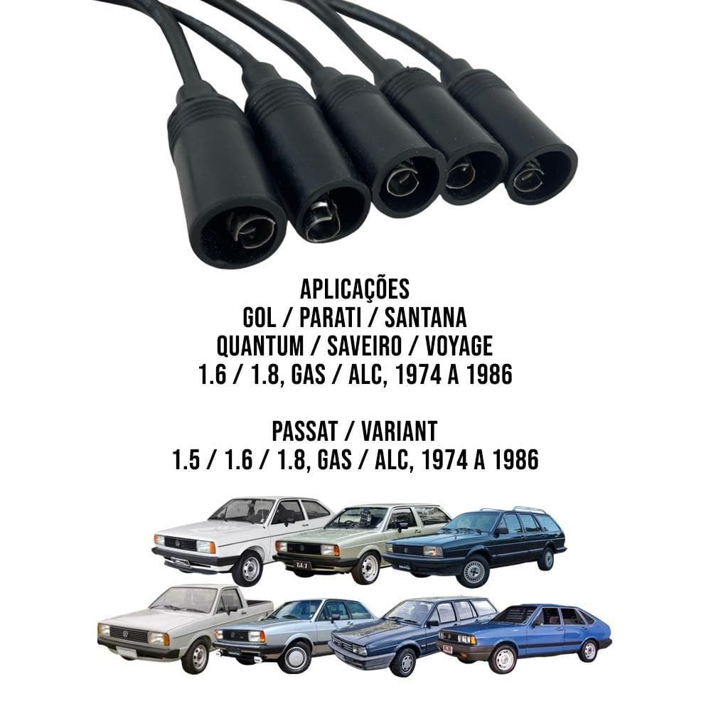 Cabos De Ignição Gol Parati Santana Saveiro Voyage Passat Ap