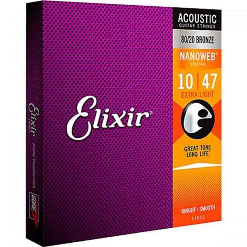 Encordoamento Para Violão .010 Extra Light Bronze Nanoweb