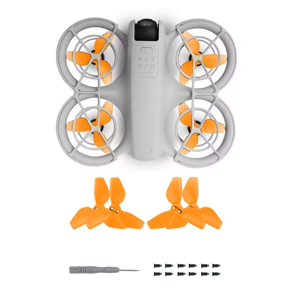 Hélices FSIDIWT para substituição de drones DJI Neo, 4 unidades, laranja