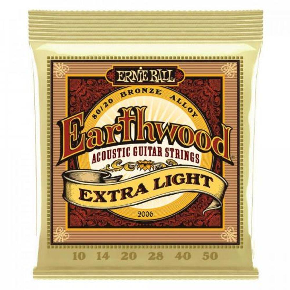 Encordoamento para Violão Aço .010 Extra Leve Earthwood 2006