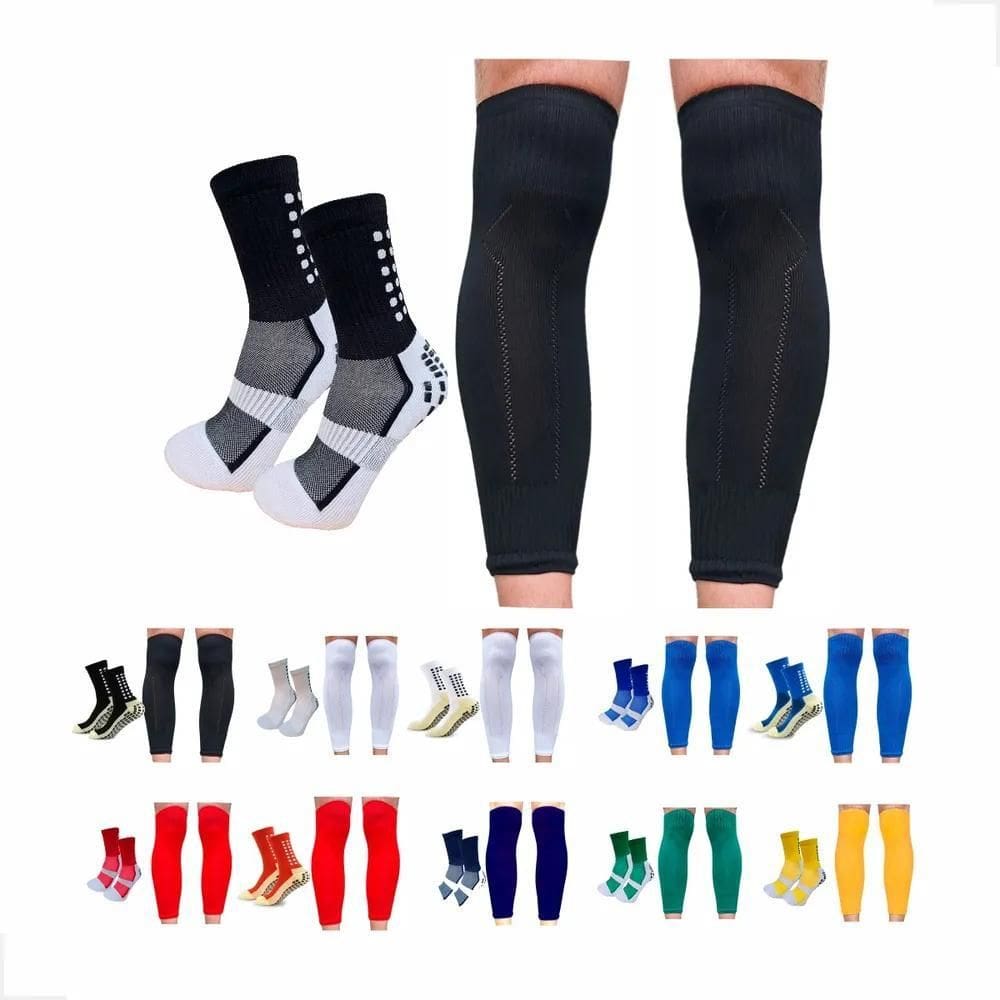 2X Kit Meia Antiderrapante Esportiva Futebol Canelito Cortad