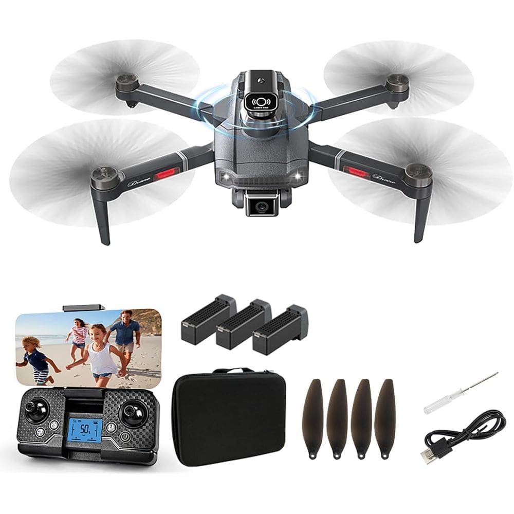 Motor sem escova Drone HYTOBP S179 com câmera HD 1080P e 3 baterias