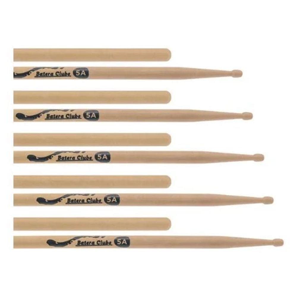 2X Kit De Baquetas 5A Batera Clube By Liverpool Pacote 5 Par