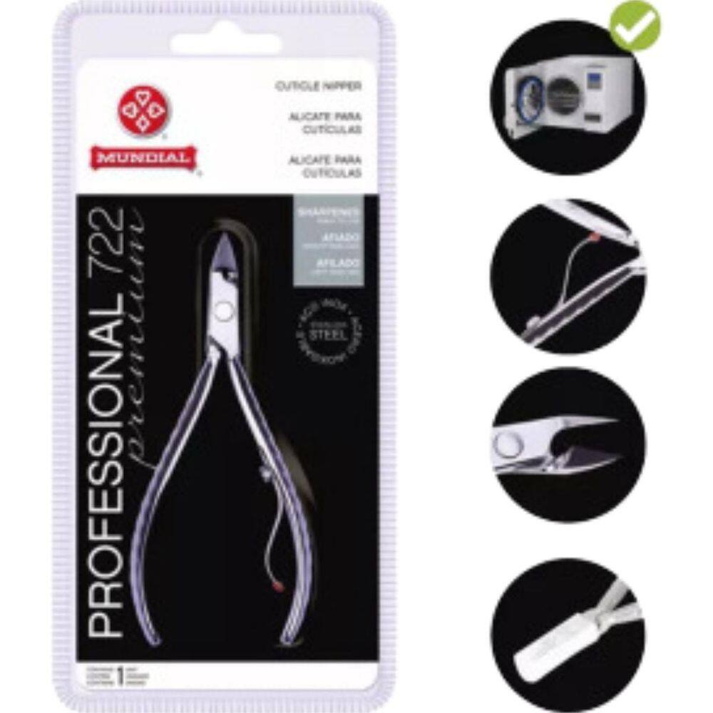 Alicate Cutícula 722 Professional Premium Aço Inox Mundial