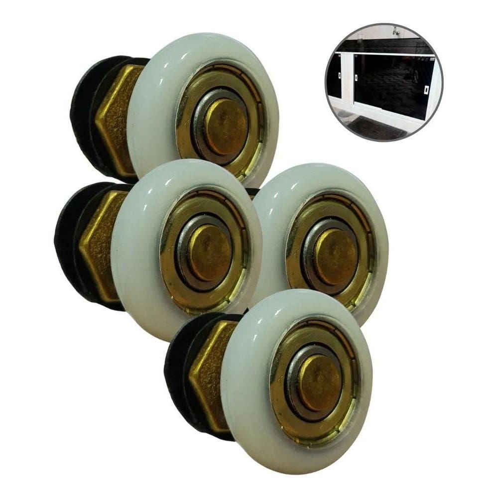 2X 4 Rodinha Box Janela Porta Vidro Temperado Regulável Ofer