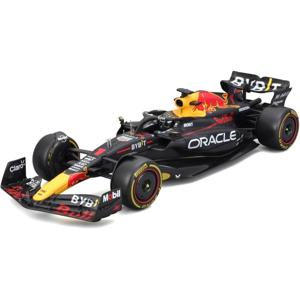 Miniatura Bburago Oracle Red Bull Racing RB19 F1 2023 Max Verstappen 1 1/24 c/ Piloto