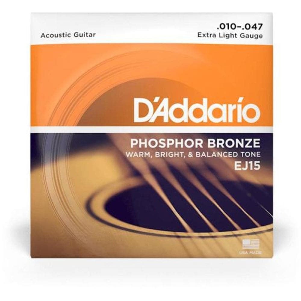 Encordoamento Violão 010-.047 Phosphor Bronze EJ15 D Addario