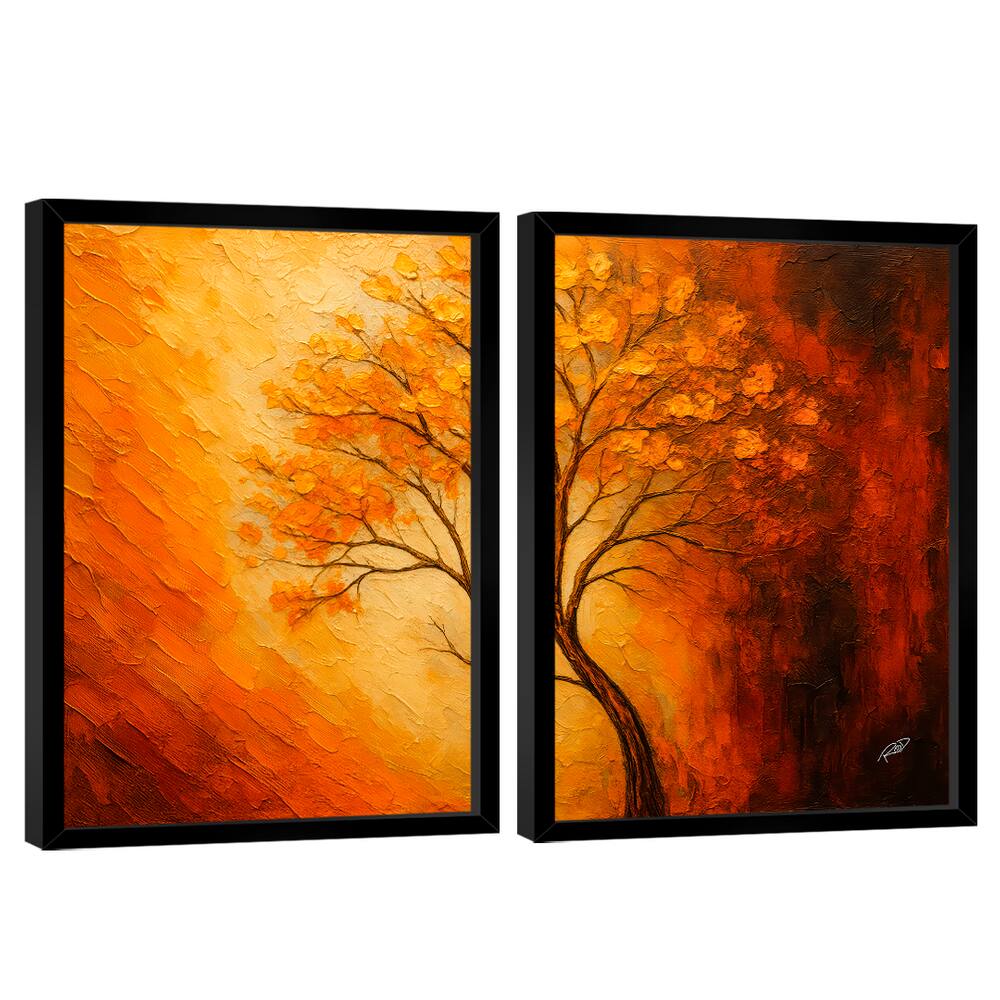 Quadro Decorativo Árvore da Vida Espatulada Duo