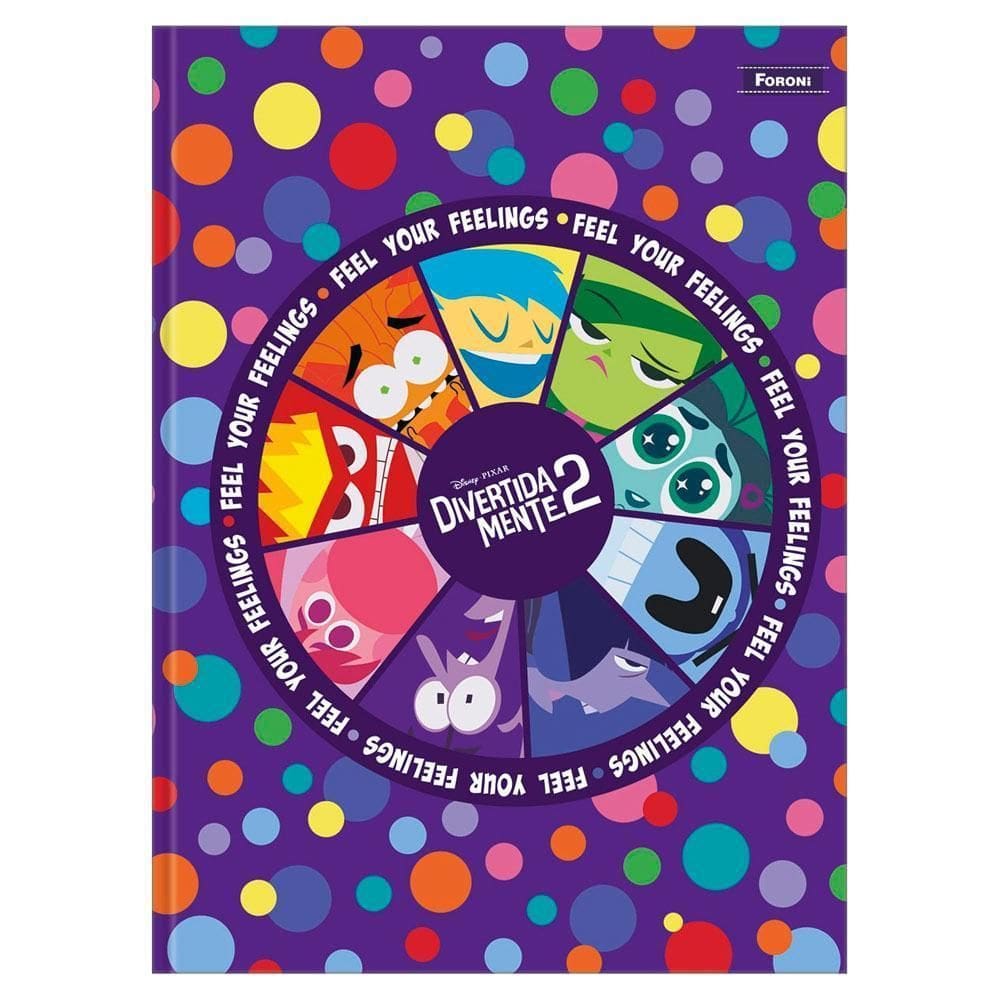Caderno Brochura 160Fls Divertidamente 2 Sentimentos Foroni